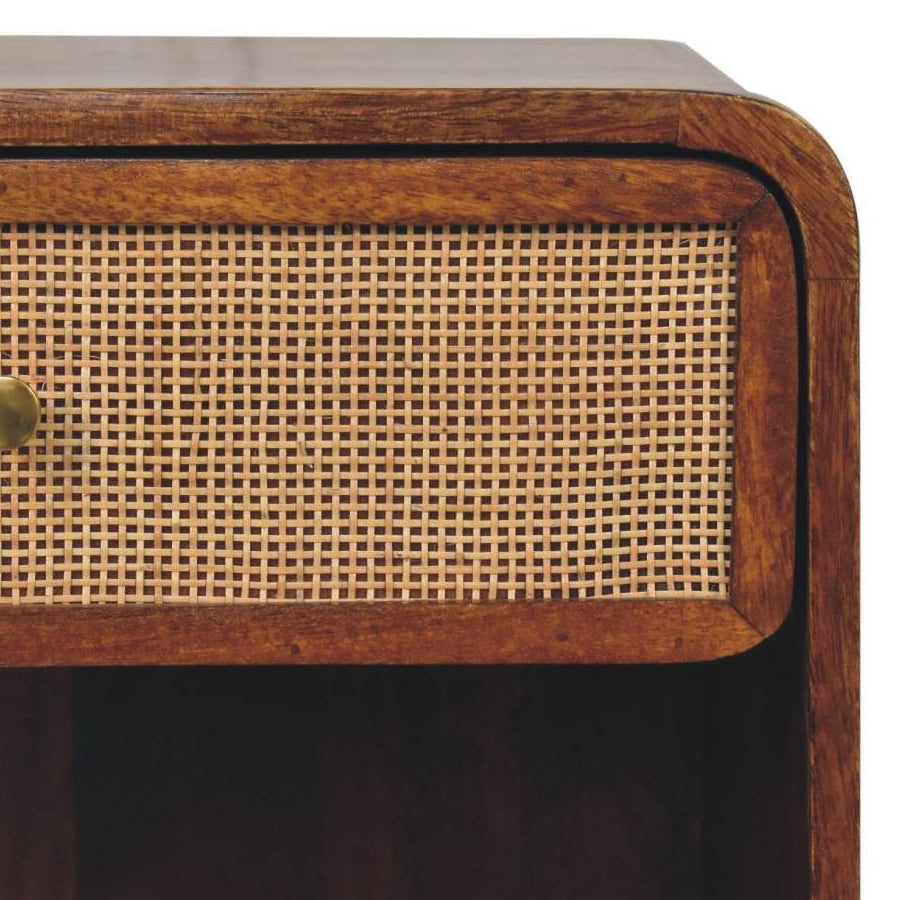 Artisan - Chestnut Open Woven Bedside