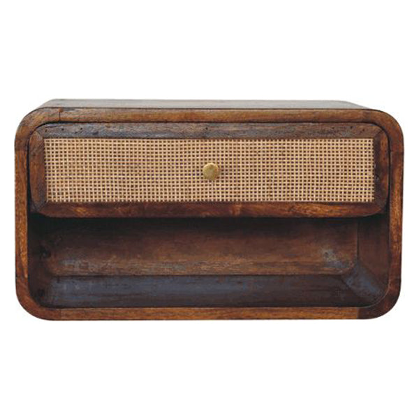 Artisan - Chestnut Wall Mounted Open Woven Bedside