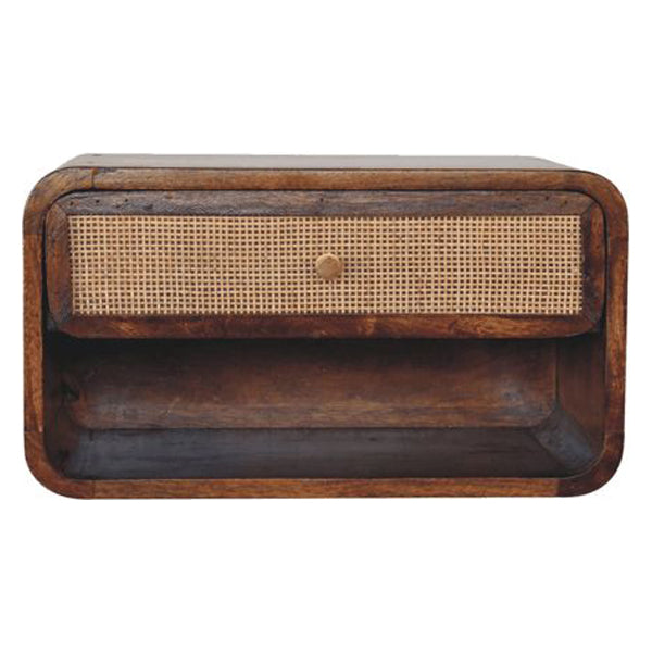 Artisan - Chestnut Wall Mounted Open Woven Bedside