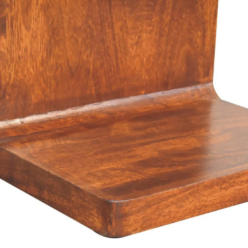Artisan - Chestnut T-Bar Rounded Bedside