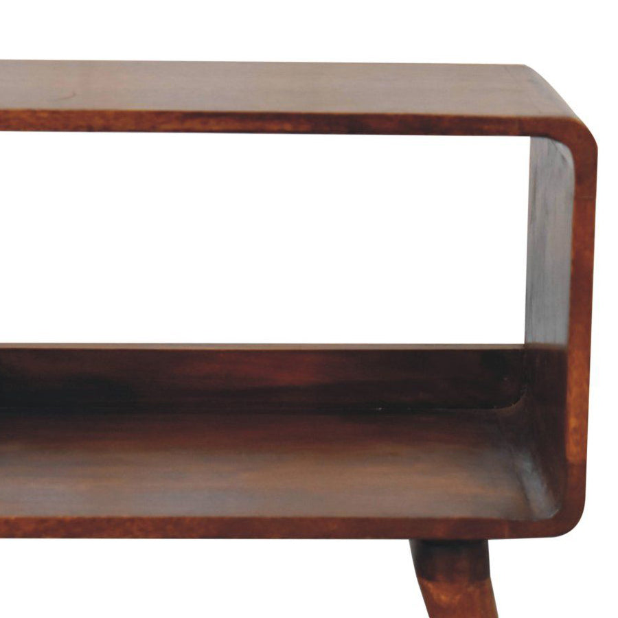 Artisan - Curved Chestnut Double Slot Media Unit