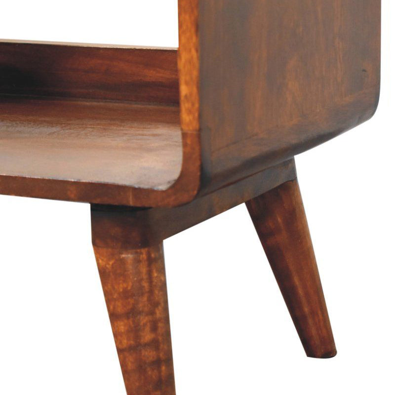 Artisan - Curved Chestnut Double Slot Media Unit