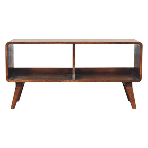 Artisan - Curved Chestnut Double Slot Media Unit