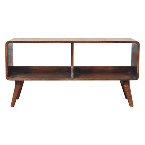 Artisan - Curved Chestnut Double Slot Media Unit