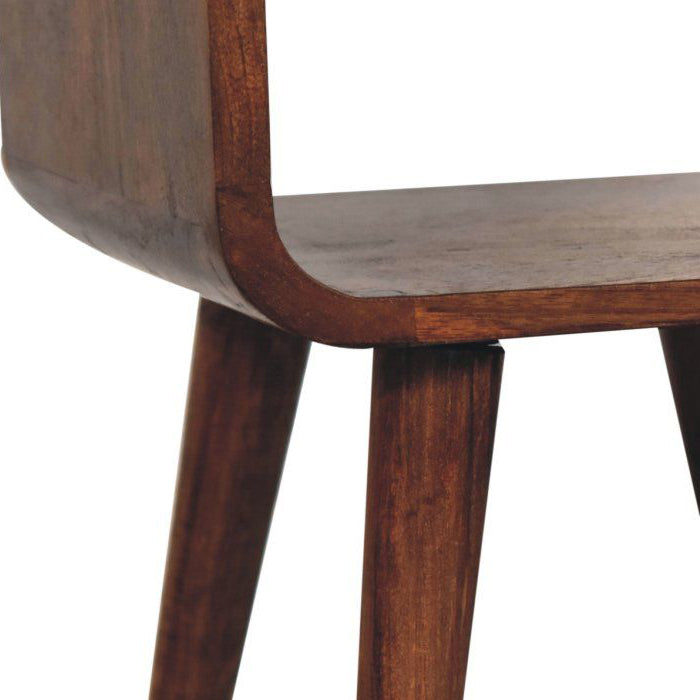 Artisan - Mini Honey Caramel Curved Bedside With Lower Slot