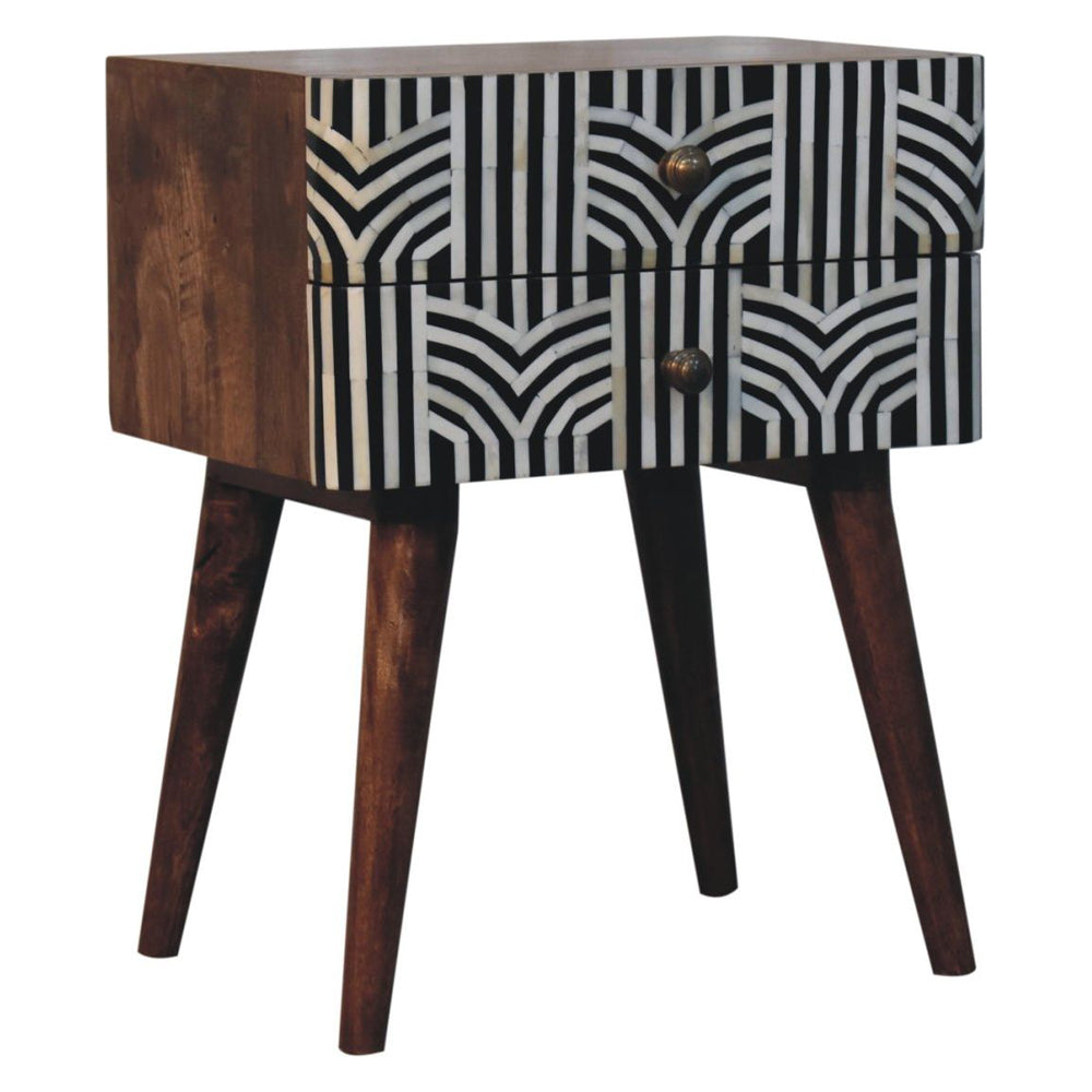 Artisan - Honey Caramel Edessa Bone Inlay Bedside
