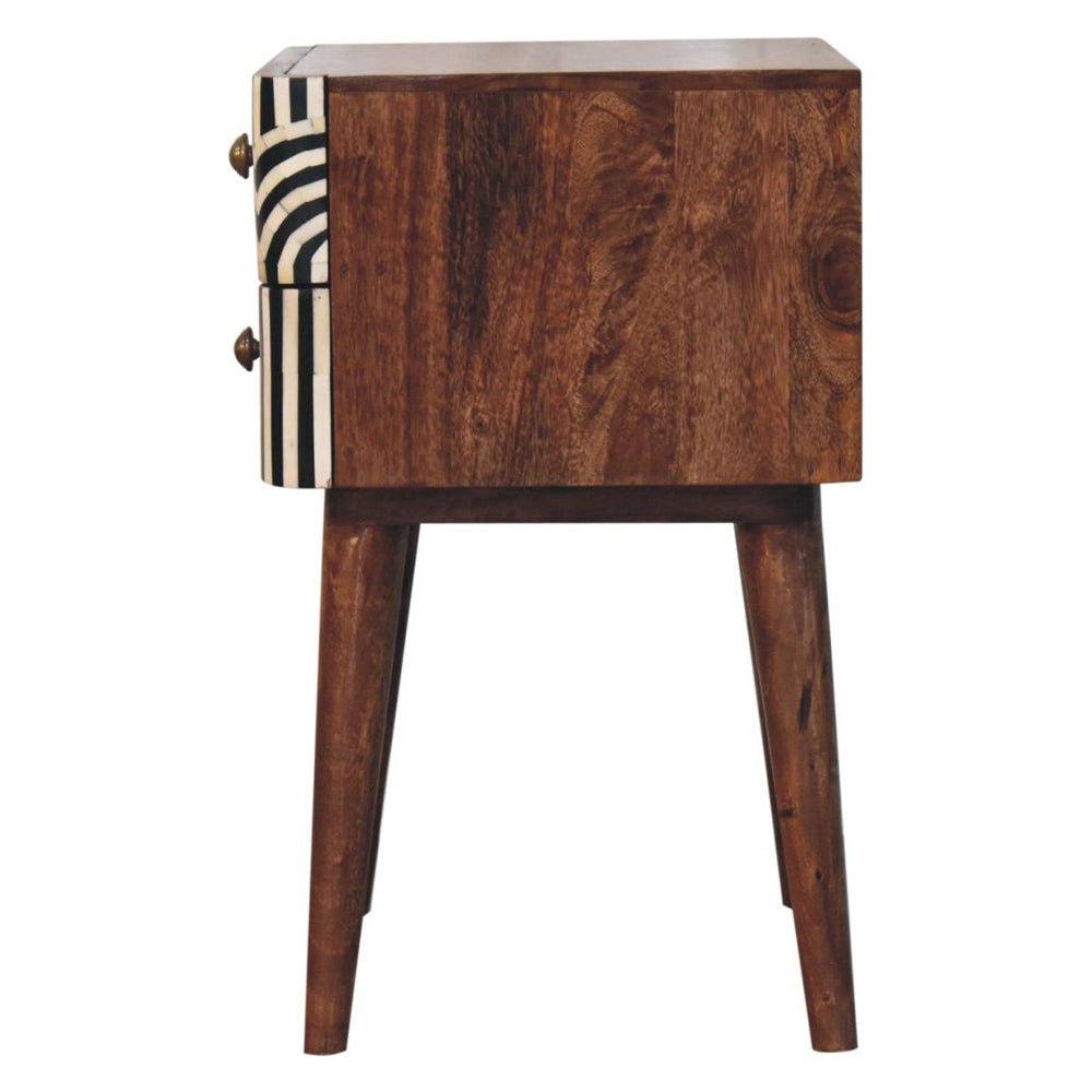 Artisan - Honey Caramel Edessa Bone Inlay Bedside