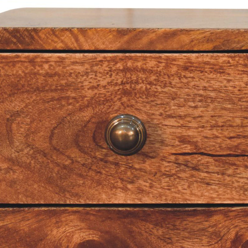 Artisan - Mini Curved Honey Caramel Wall Mounted Bedside