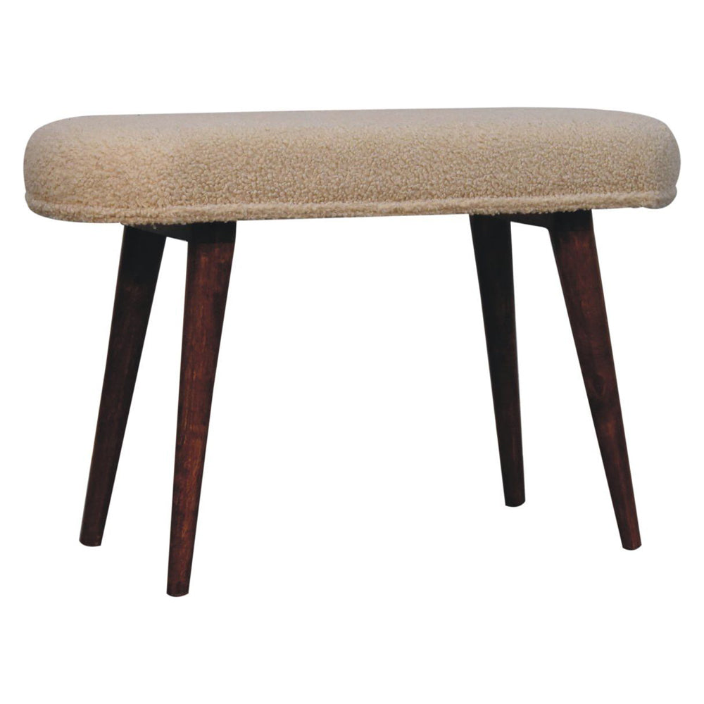Artisan - Honey Caramel Boucle Cream Nordic Bench