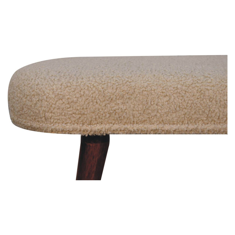 Artisan - Honey Caramel Boucle Cream Nordic Bench