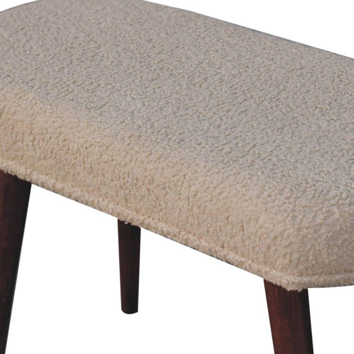 Artisan - Honey Caramel Boucle Cream Nordic Bench