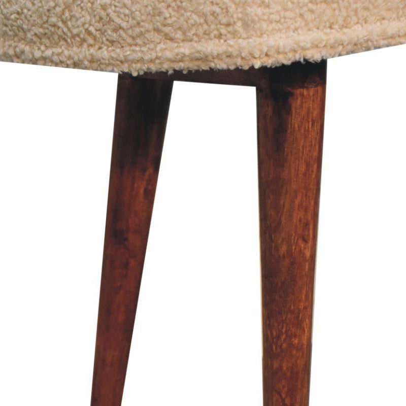 Artisan - Honey Caramel Boucle Cream Nordic Bench