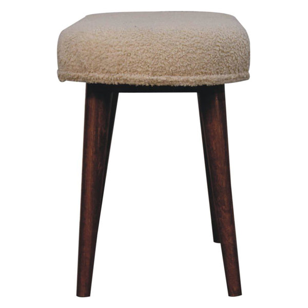 Artisan - Honey Caramel Boucle Cream Nordic Bench