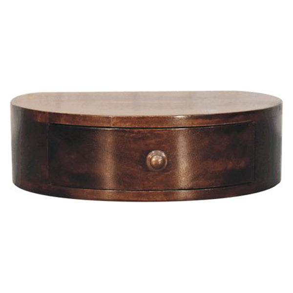 Artisan - California Walnut Wall Mounted Rounded Bedside