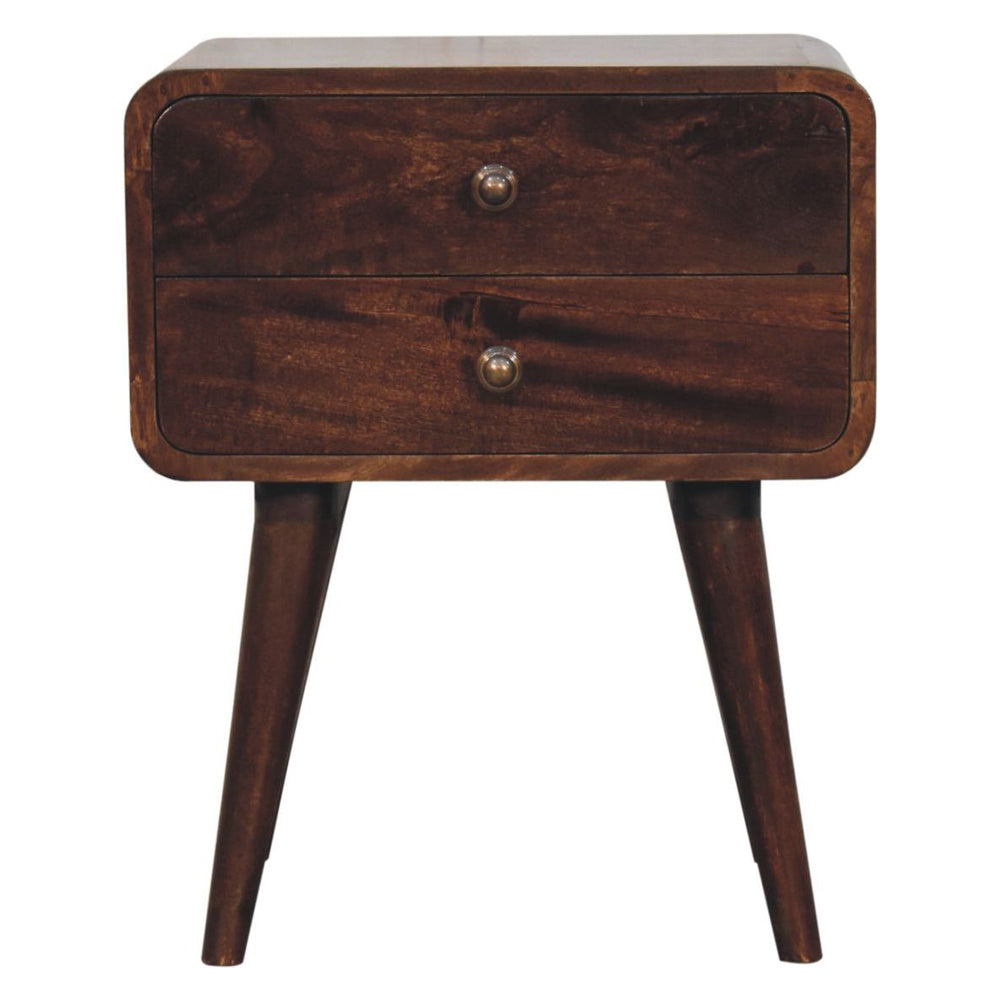 Artisan - Curved California Walnut Bedside