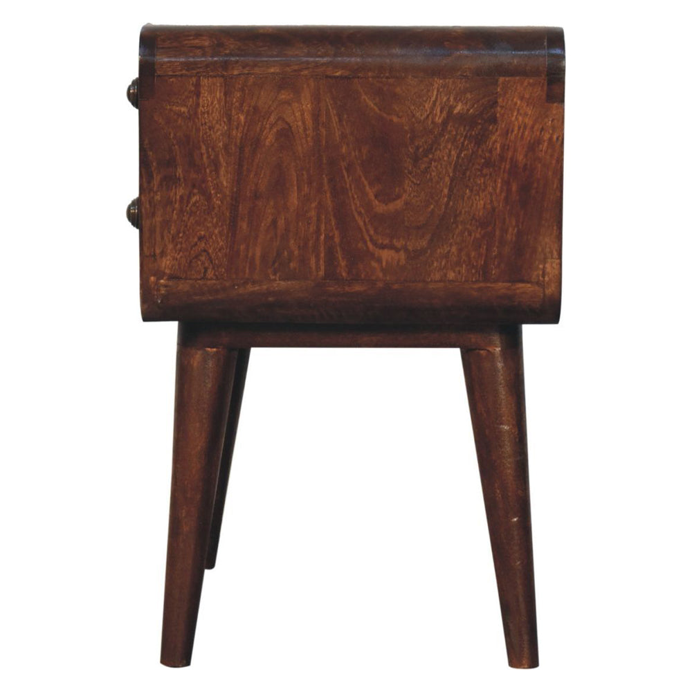 Artisan - Curved California Walnut Bedside