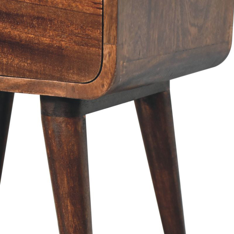 Artisan - Curved California Walnut Bedside