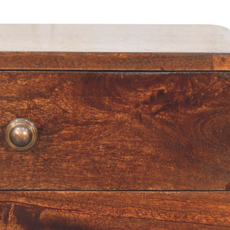 Artisan - Curved California Walnut Bedside