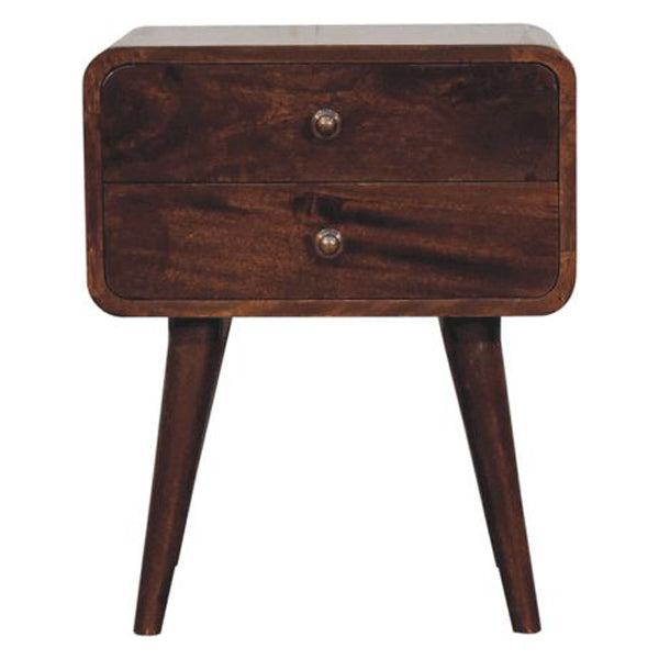Artisan - Curved California Walnut Bedside