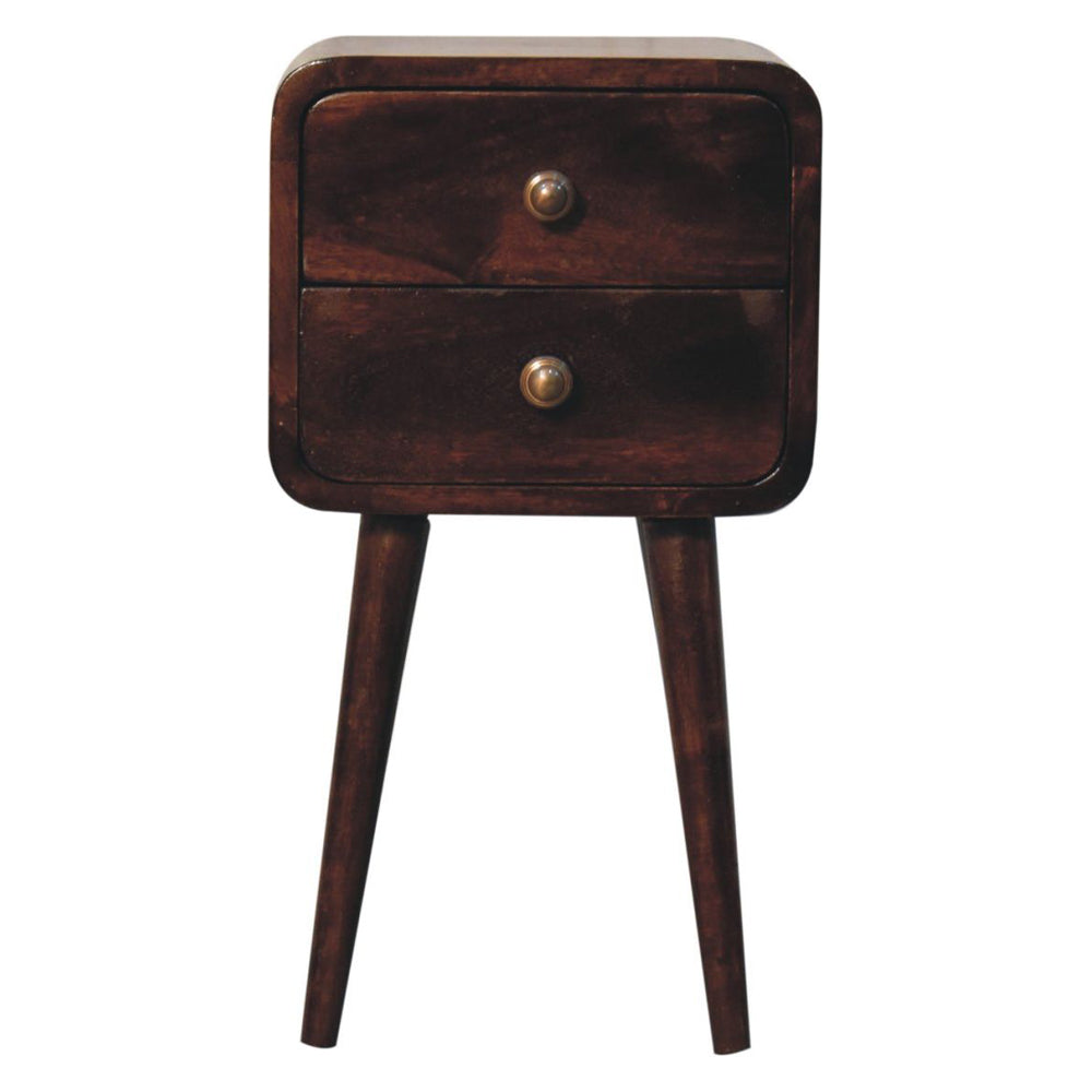 Artisan - Mini California Walnut Curved Bedside