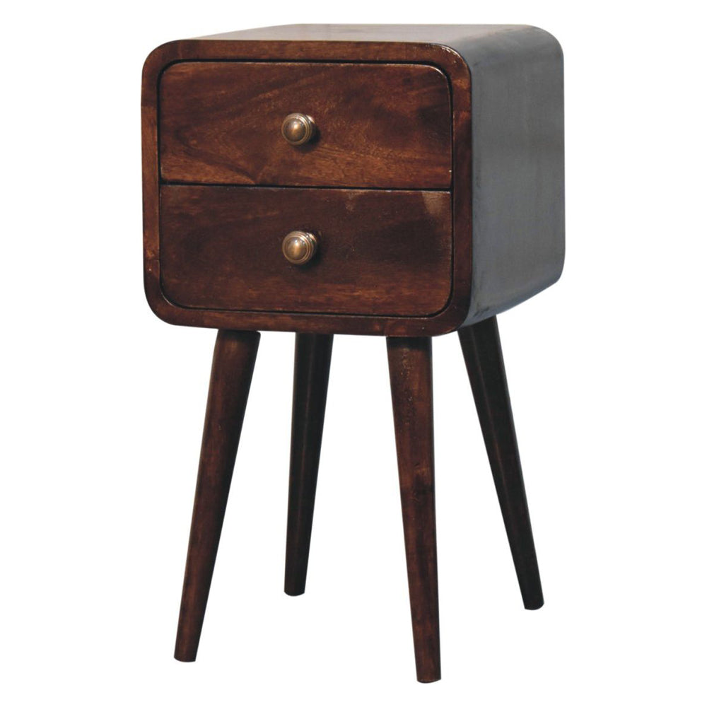 Artisan - Mini California Walnut Curved Bedside
