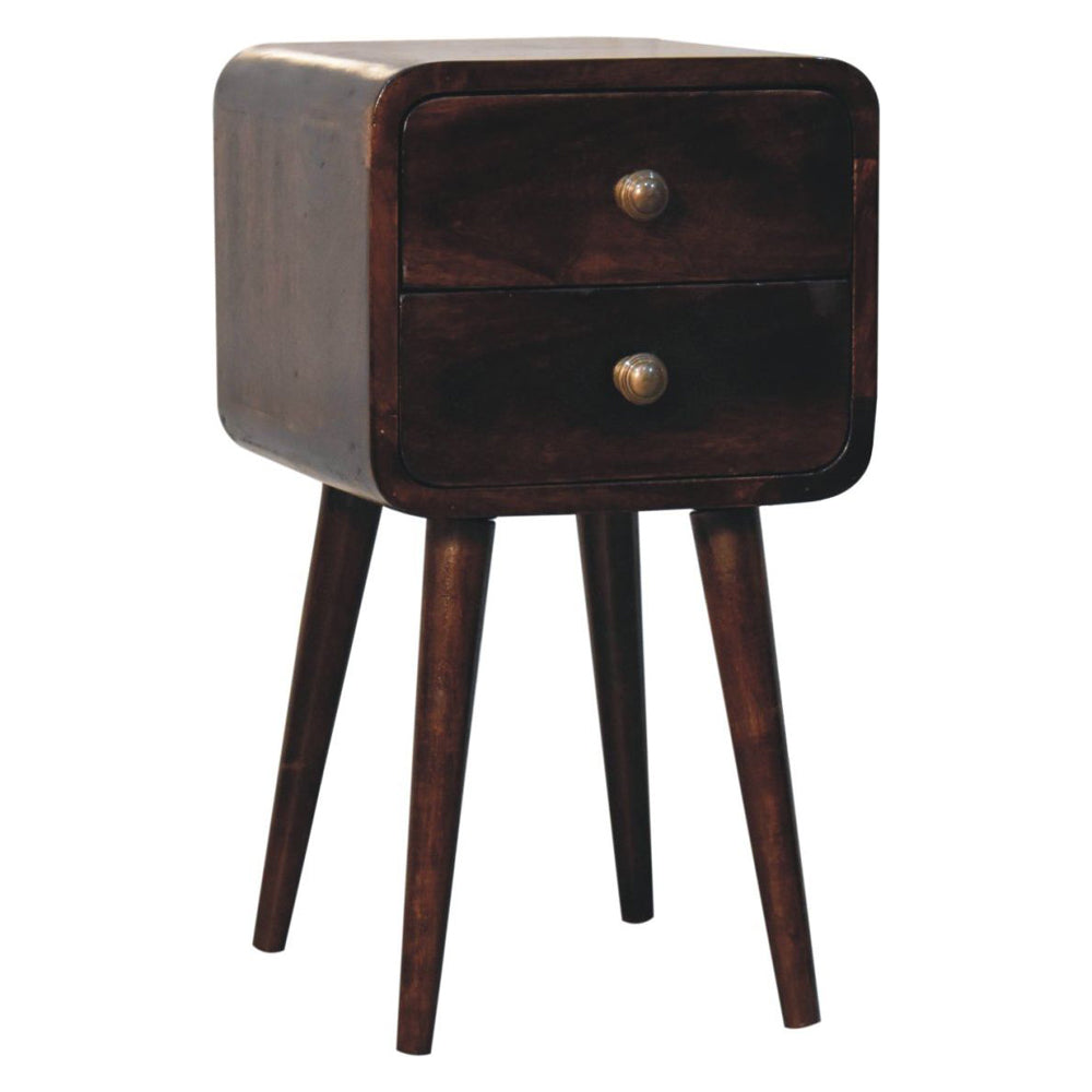 Artisan - Mini California Walnut Curved Bedside