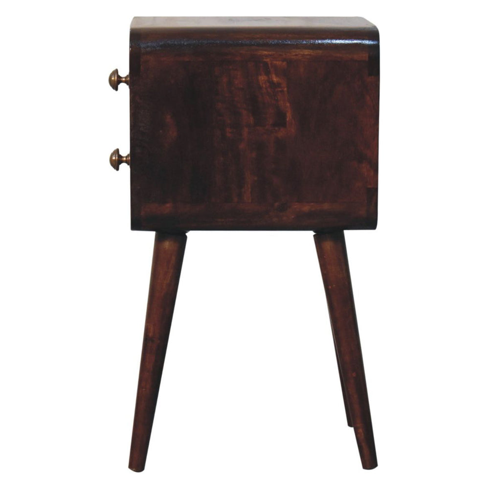 Artisan - Mini California Walnut Curved Bedside