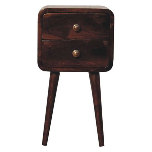 Artisan - Mini California Walnut Curved Bedside