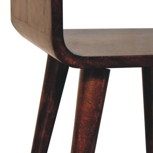 Artisan - Mini California Walnut Curved Bedside With Lower Slot