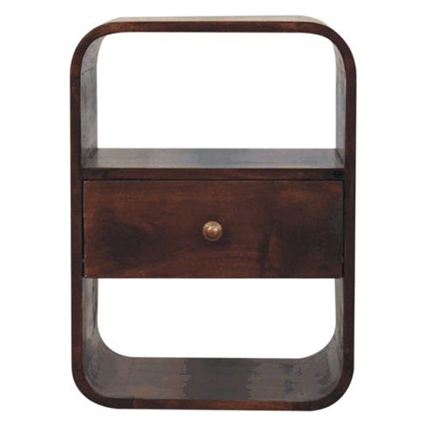 Artisan - California Walnut Curved Edge Bedside