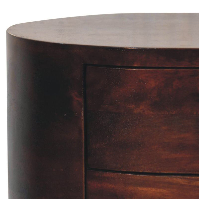 Artisan - California Walnut Rounded Bedside Table