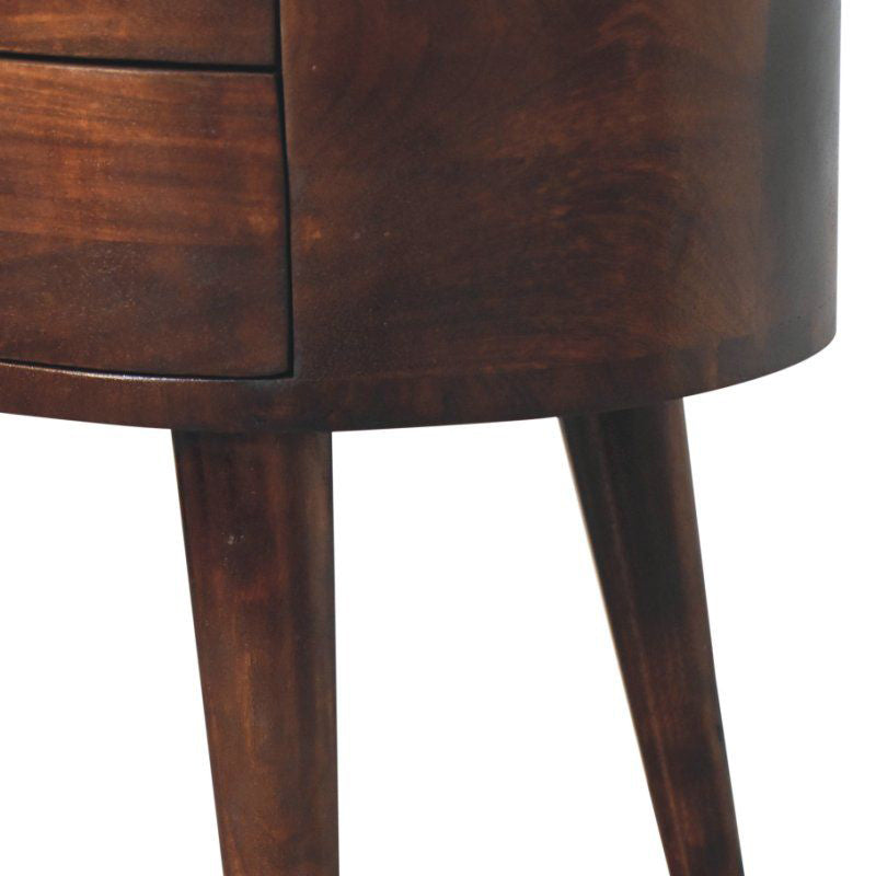 Artisan - California Walnut Rounded Bedside Table