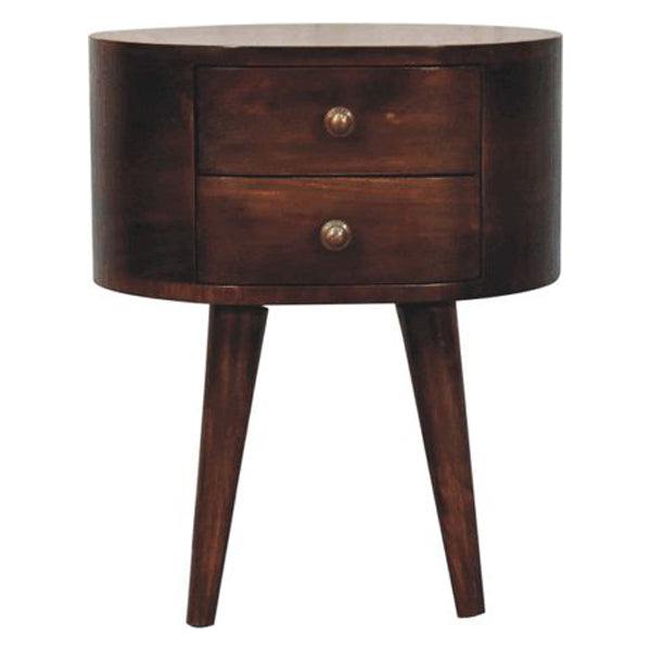 Artisan - California Walnut Rounded Bedside Table