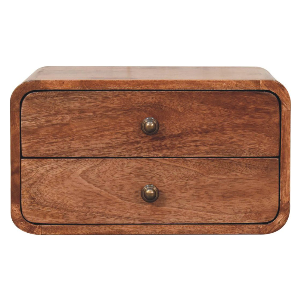 Artisan - Honey Caramel 2 Drawer Floating Bedside