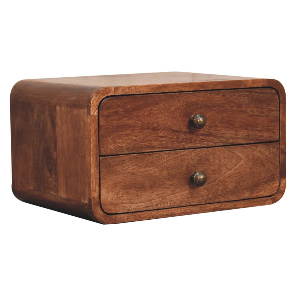 Artisan - Honey Caramel 2 Drawer Floating Bedside