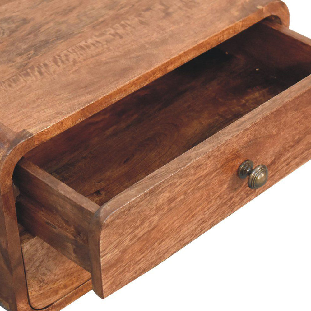 Artisan - Honey Caramel 2 Drawer Floating Bedside