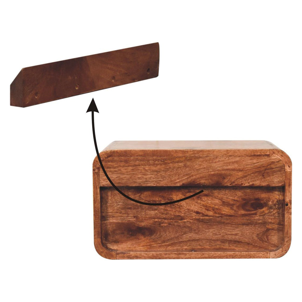 Artisan - Honey Caramel 2 Drawer Floating Bedside