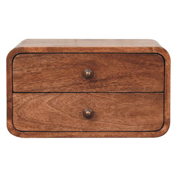 Artisan - Honey Caramel 2 Drawer Floating Bedside