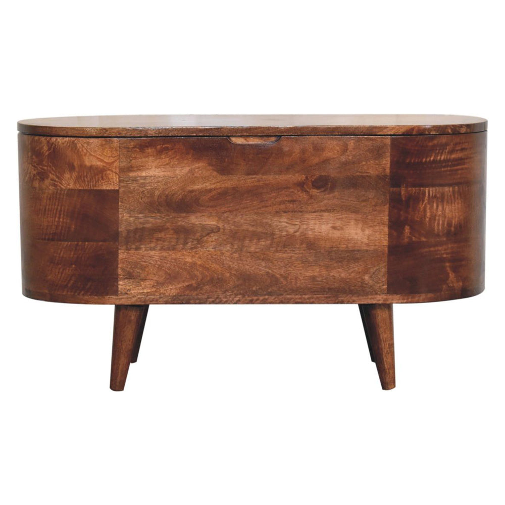 Artisan - Honey Caramel Rounded Lid Up Blanket Box