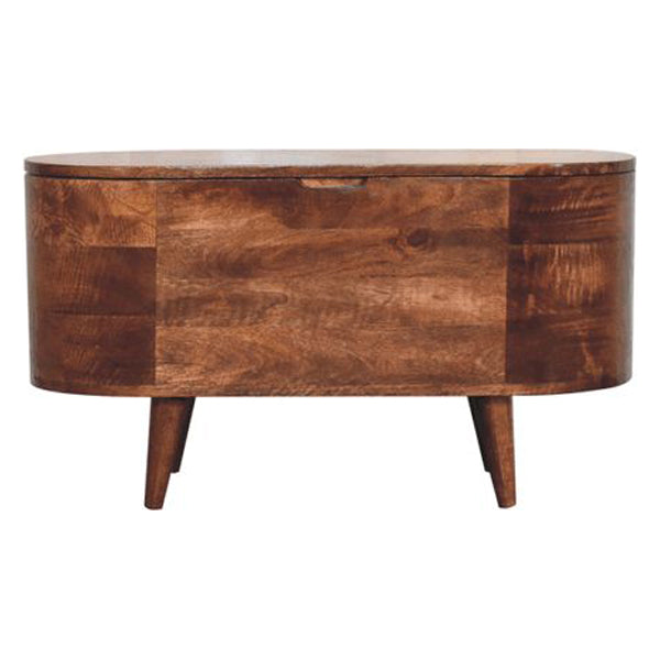 Artisan - Honey Caramel Rounded Lid Up Blanket Box
