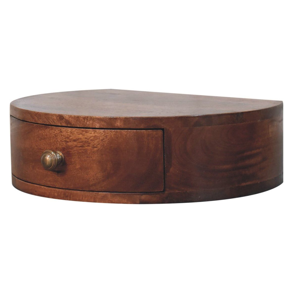 Artisan - Honey Caramel Wall Mounted Rounded Bedside