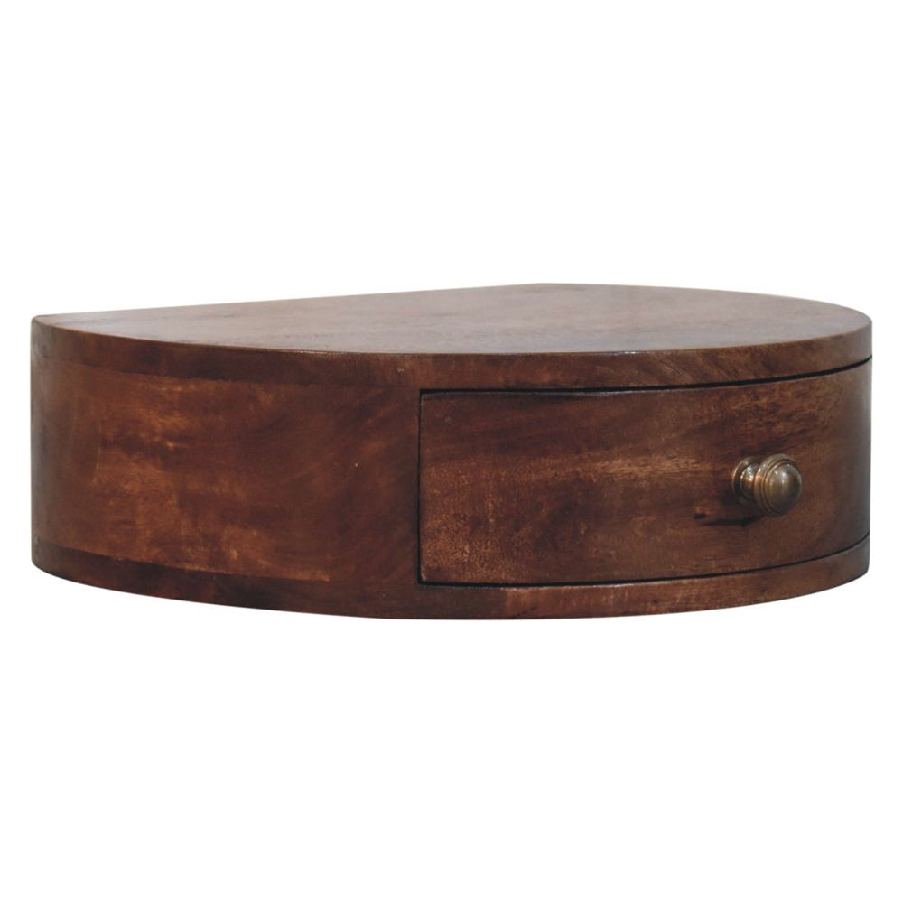 Artisan - Honey Caramel Wall Mounted Rounded Bedside