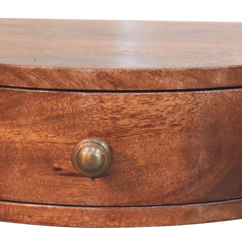 Artisan - Honey Caramel Wall Mounted Rounded Bedside