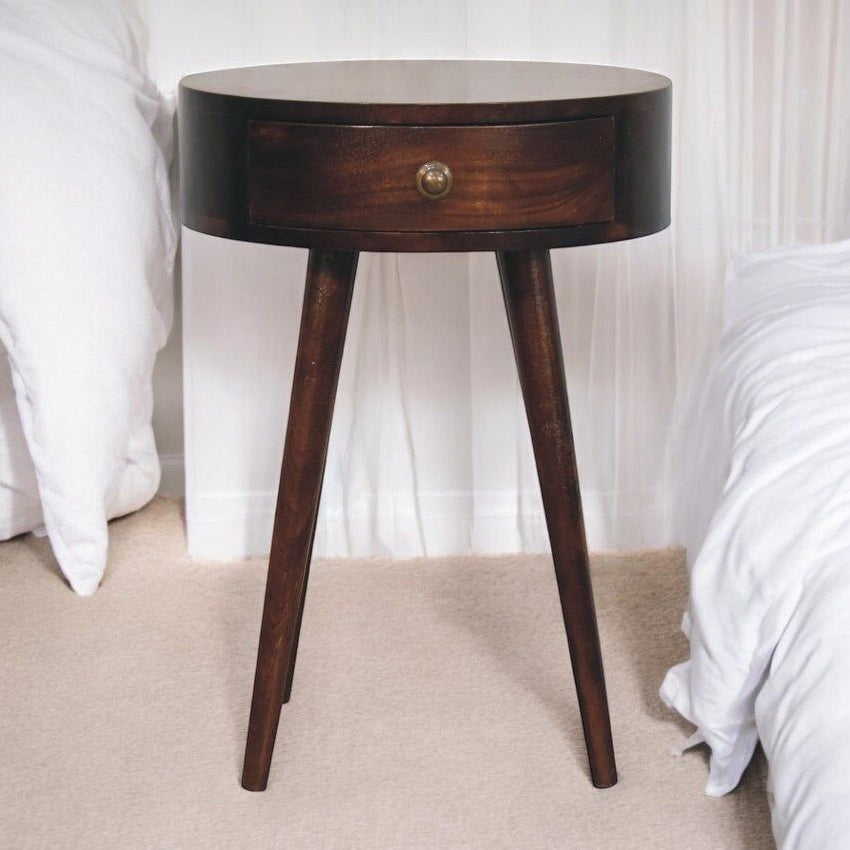 Artisan - Nordic California Walnut Circular Shaped Bedside