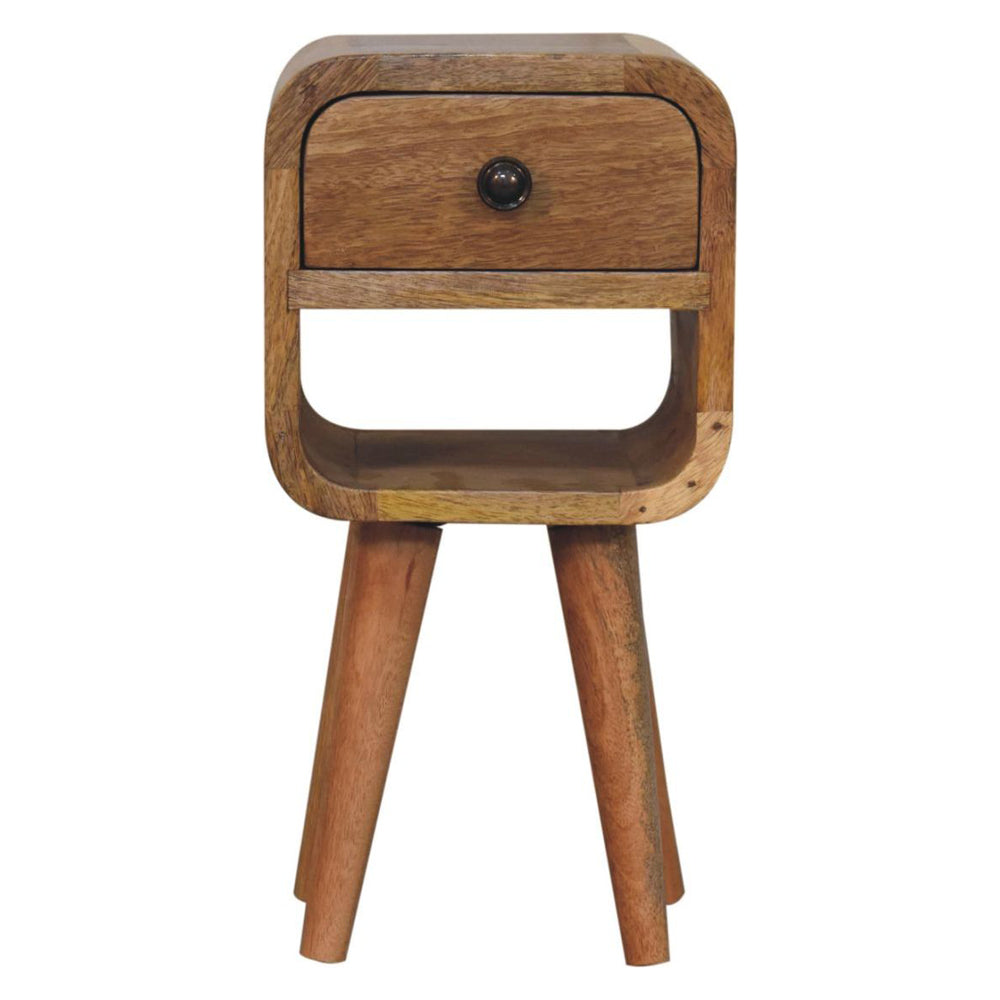 Artisan - Extra Mini Oak-Ish Curve Lower Bedside