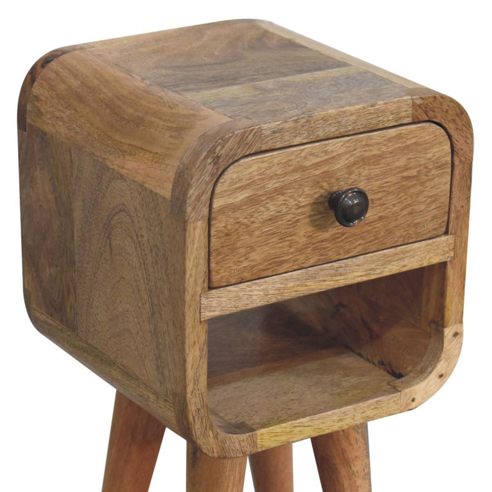 Artisan - Extra Mini Oak-Ish Curve Lower Bedside