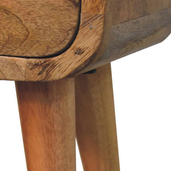 Artisan - Extra Mini Oakish Curve Open Slot Bedside