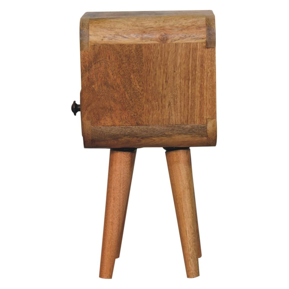 Artisan - Extra Mini Oakish Curve Open Slot Bedside