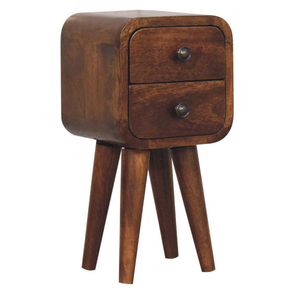 Artisan - Extra Mini Curved Chestnut Bedside