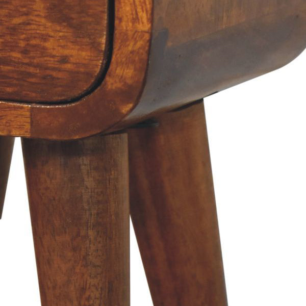 Artisan - Extra Mini Curved Chestnut Bedside